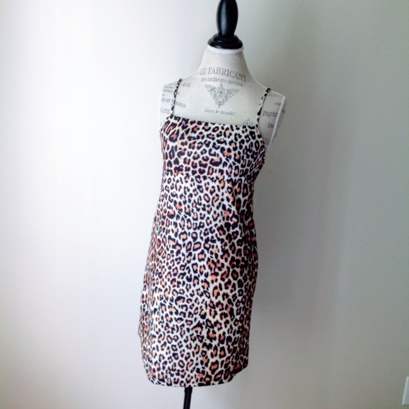 Zara | Cheetah Animal Print Mini Slip Dress - NWOT - Picture 3 of 8